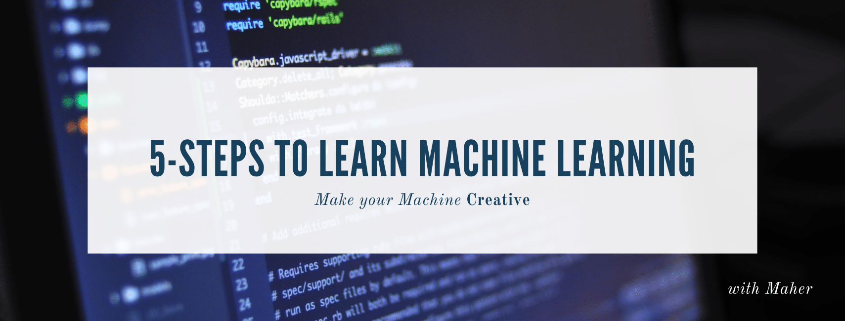 steps to learn machine learning