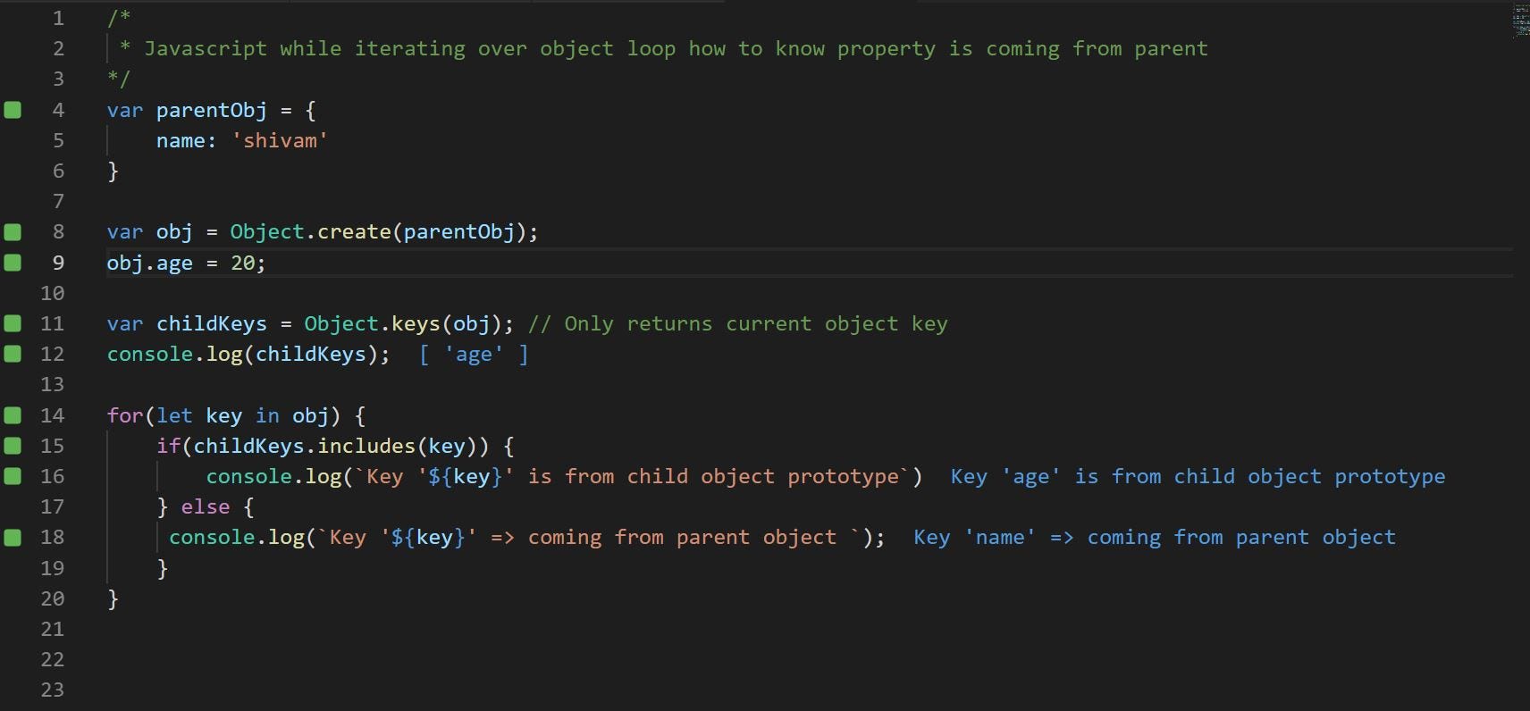 Iterate object javascript