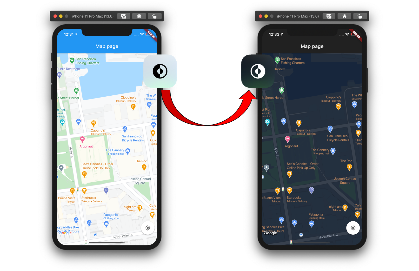 Switch To Dark Mode In Real Time With Flutter And Google Maps By Tristan Bilot The Startup Medium