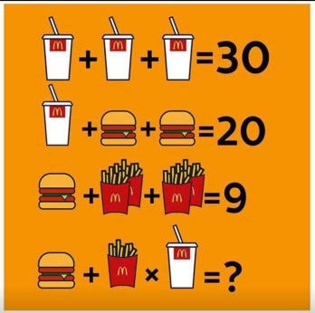 Fast Food Math. Have You Seen The Following Picture… | By Adam D. King | Q.e.d. | Medium