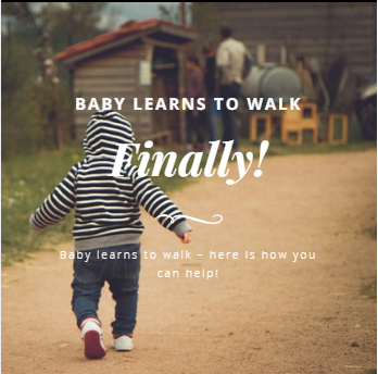 first walking of baby