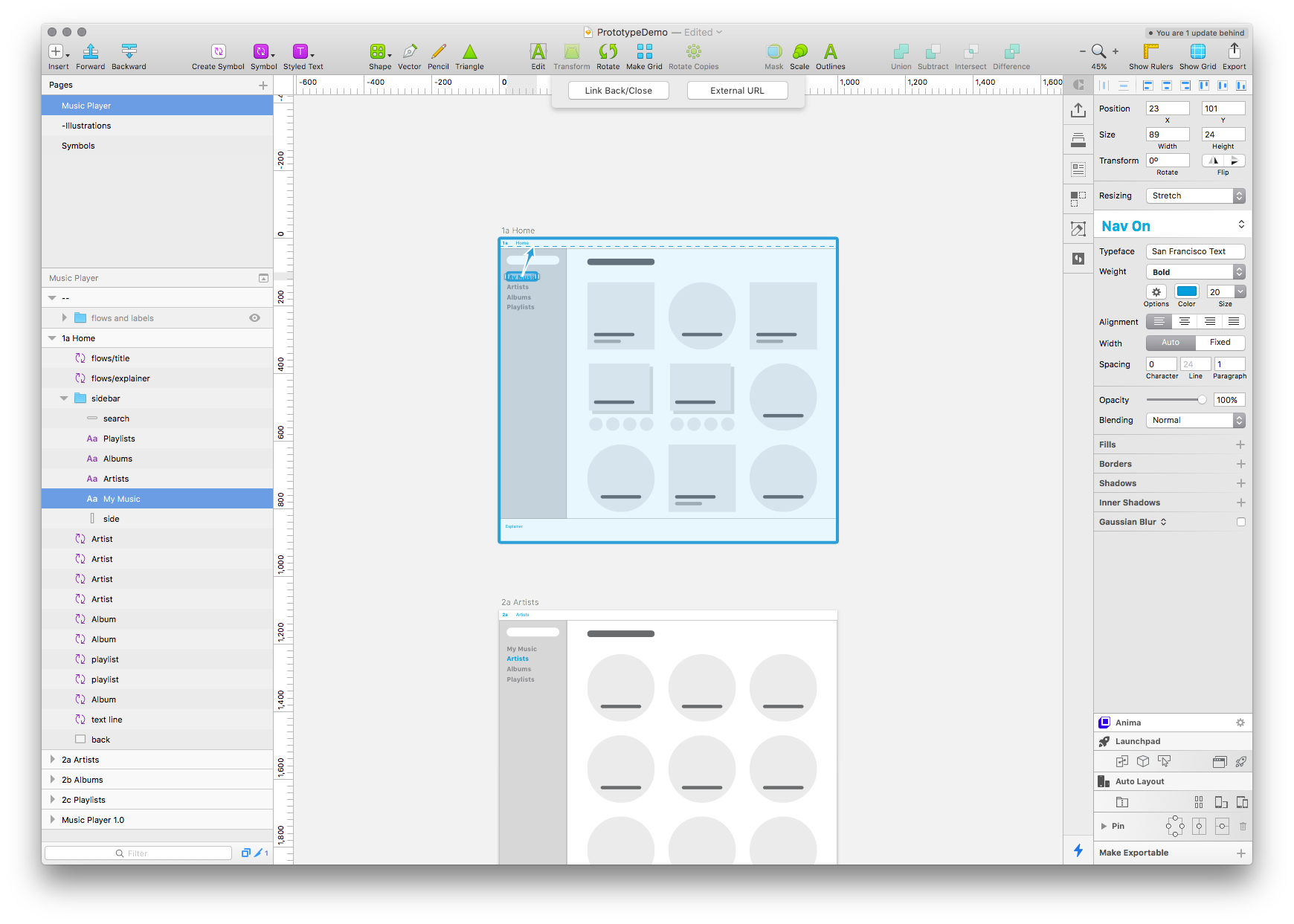 Basic Navigation with Sketch and Invision’s Craft Prototype Plugin by