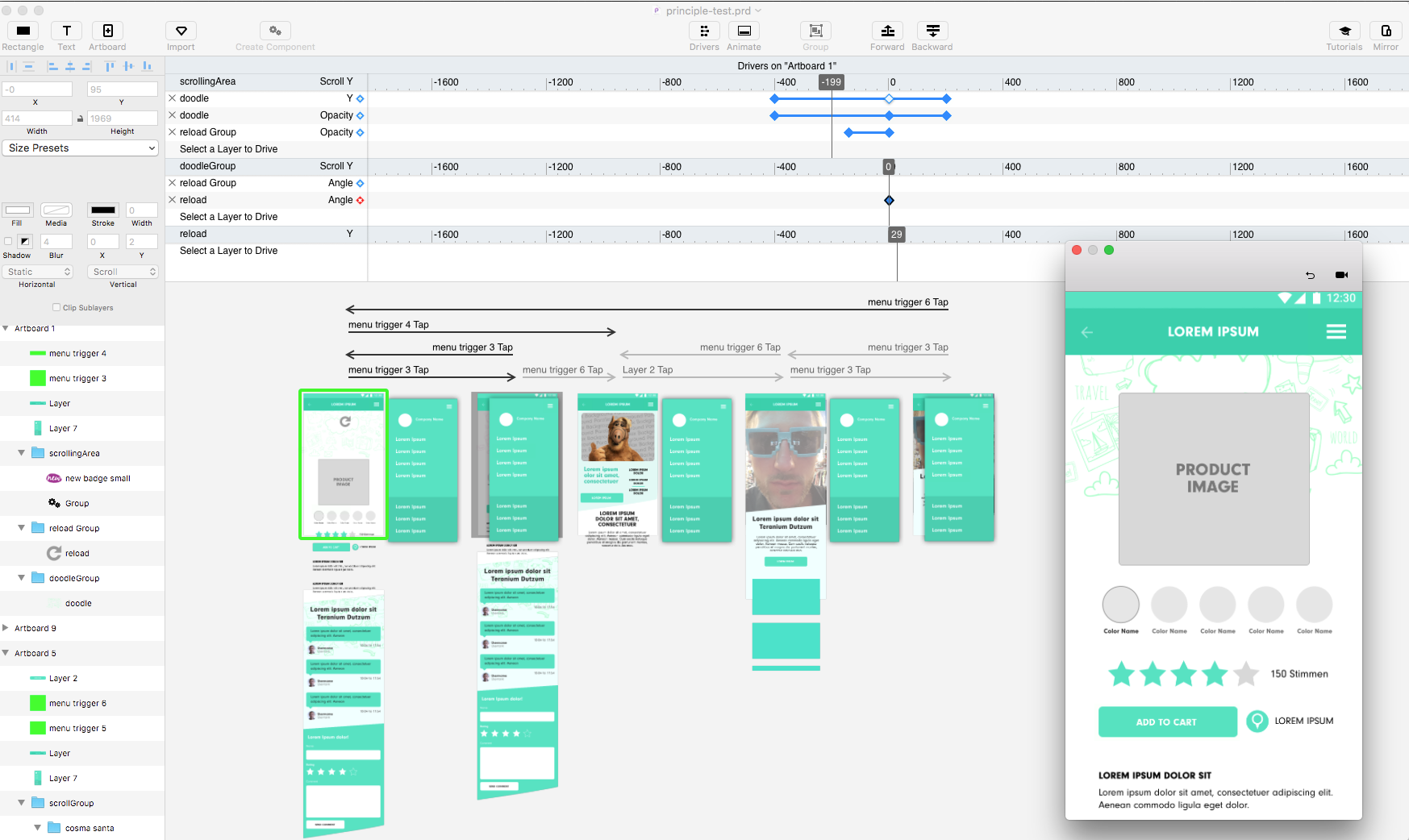 Prototyping with Principle: My first impressions | by Oliver K. | Medium