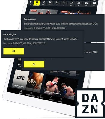 Dazn Explicando Los Codigos De Error Y Soluciones By Albert Gonzalez Medium