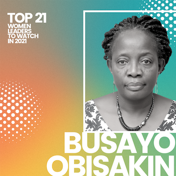 Image of Busayo Obisakin against a colorful background.