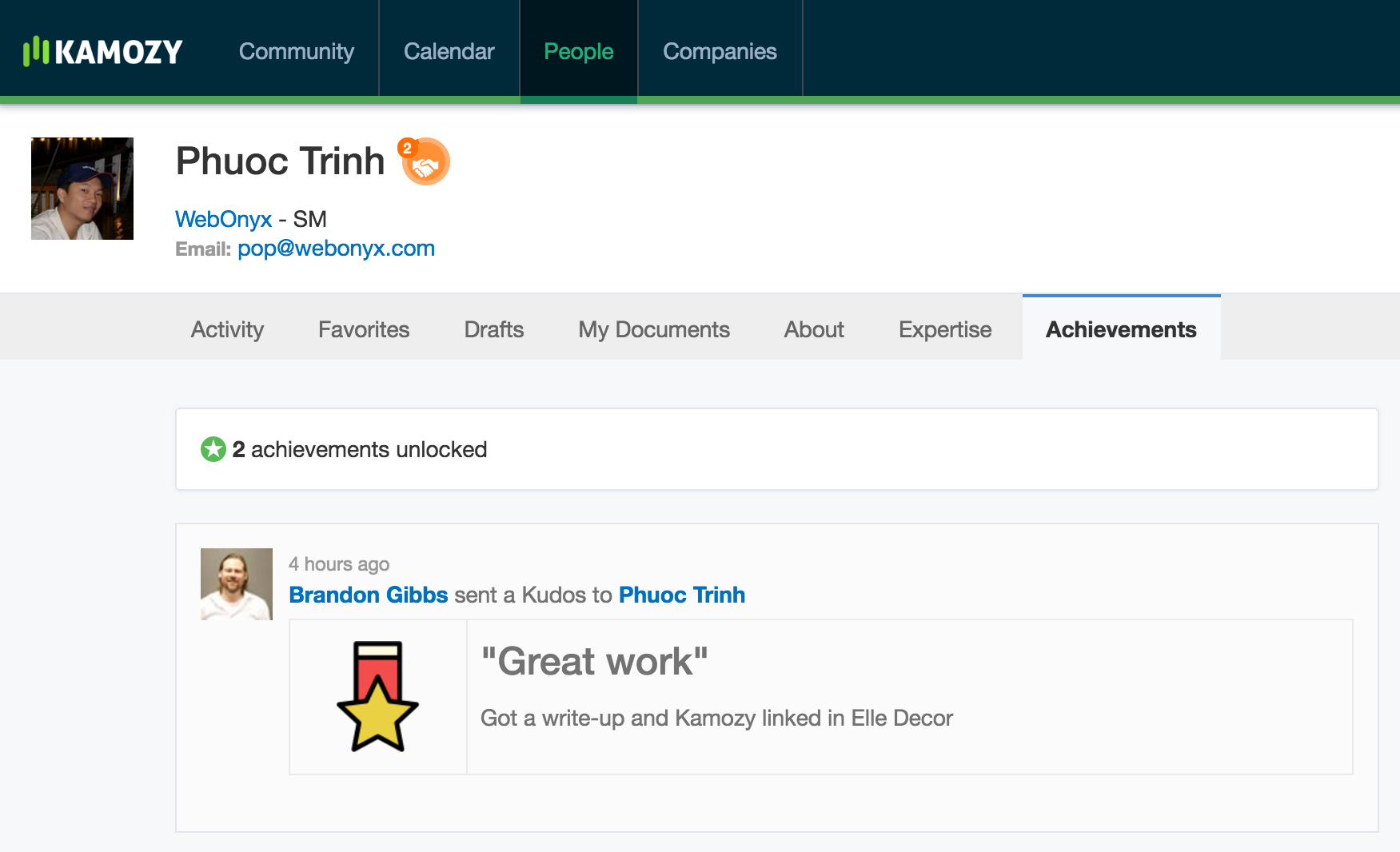 A Story Of Today I Have Received A Kudos From Co Founder By Phuoc Pop Trinh Medium