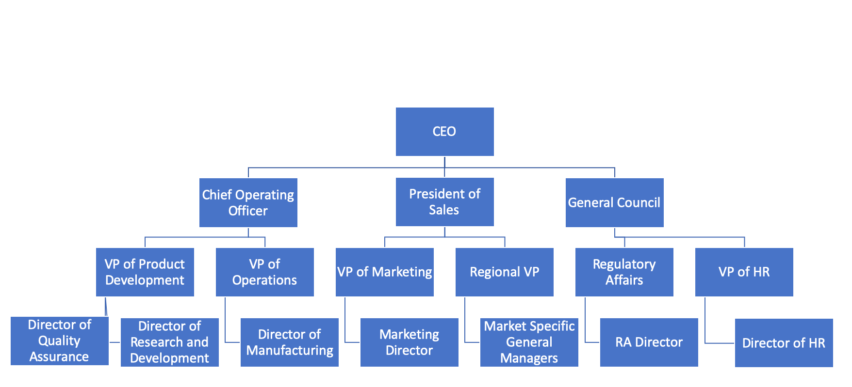 Typical Corporate Org Chart