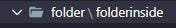 Folder beside another folder