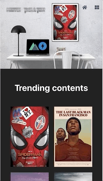 Mobile View of the Home Page Mobile View of the Home Page