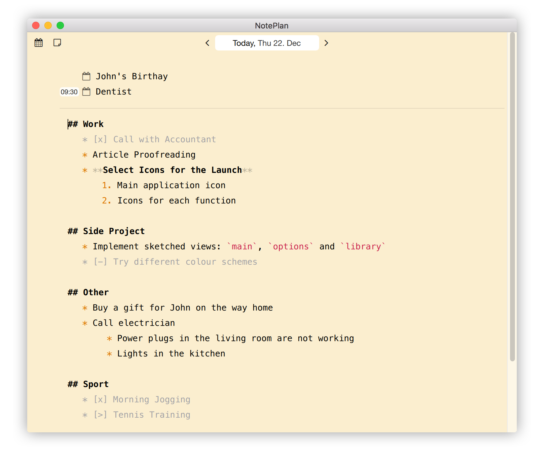 Quick Tour through NotePlan. Read this to understand how NotePlan… by Eduard Metzger