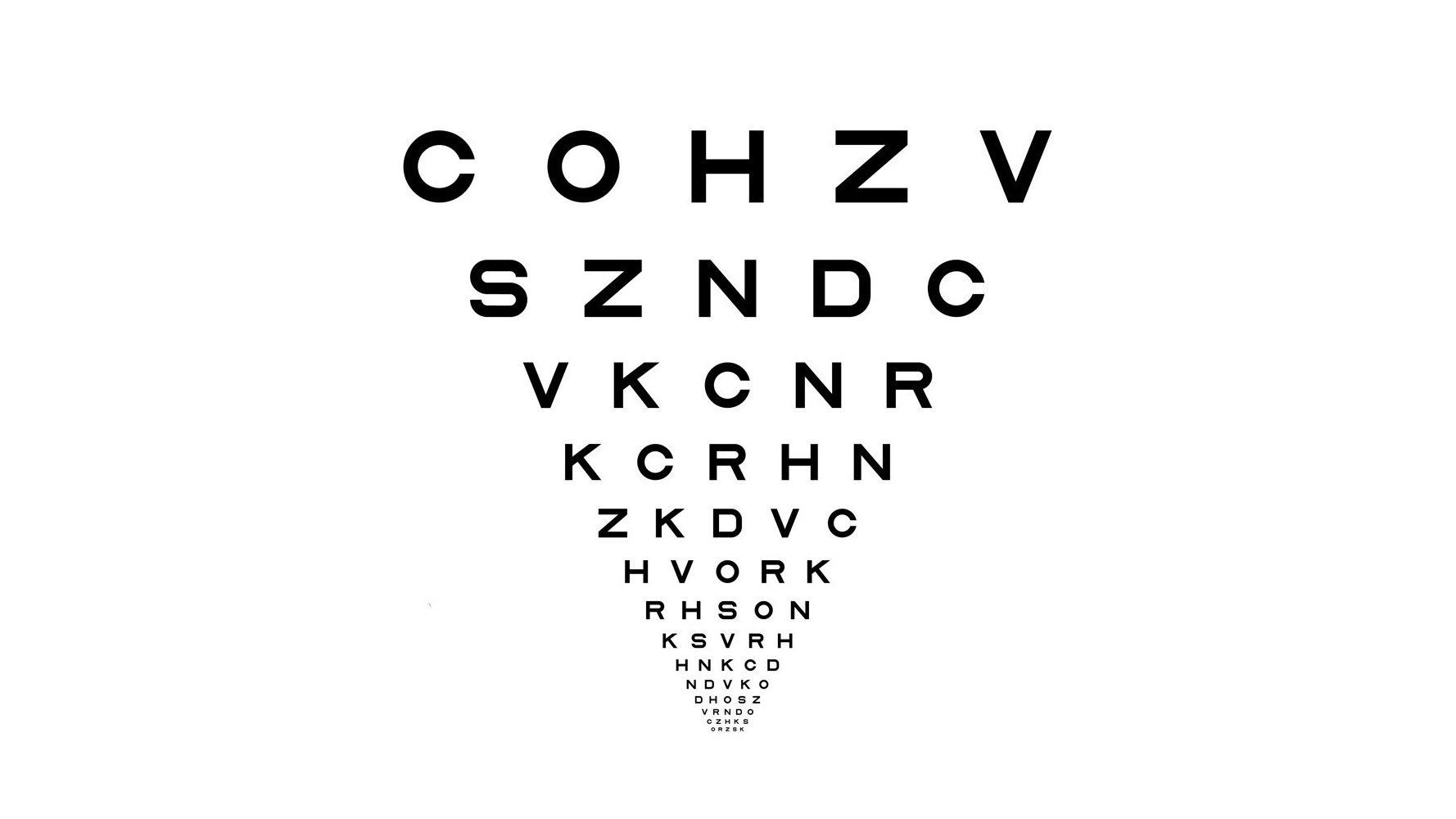 Eye Chart Typography