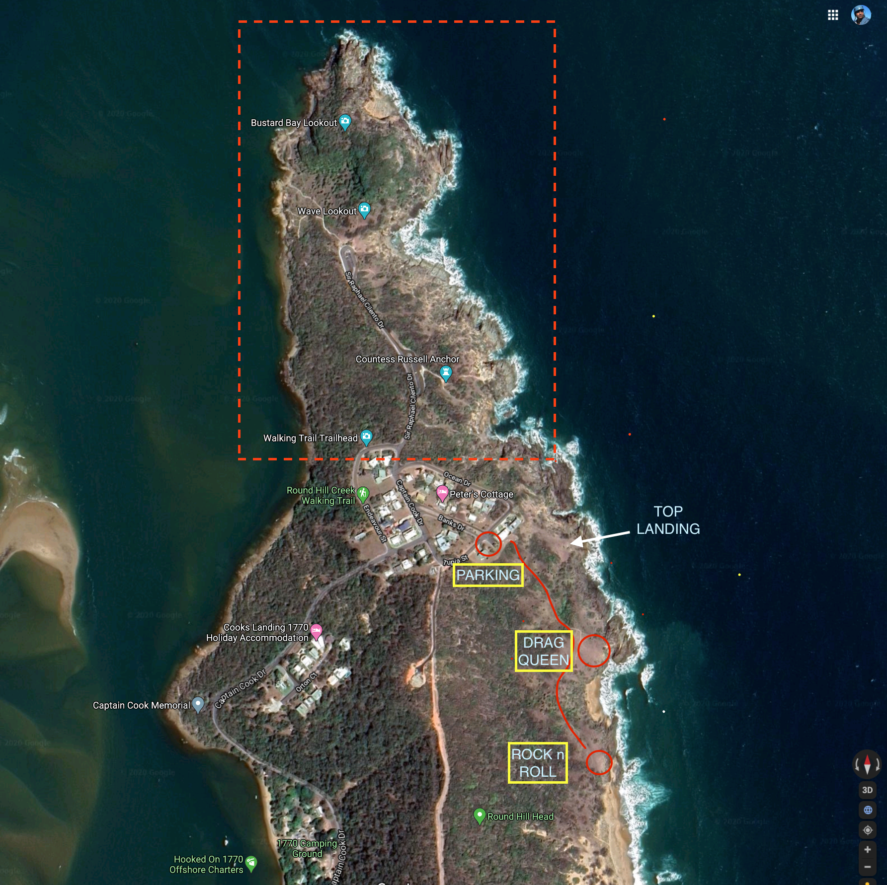 Flying At Town Of 1770 And Agnes Water By Hammed Malik Medium Map Of Agnes Waters 1770