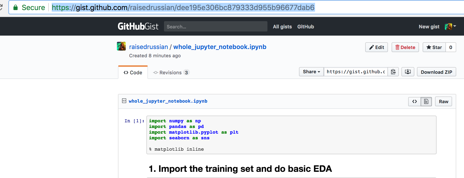 How to embed Jupyter Notebook into Medium Posts in three steps 123