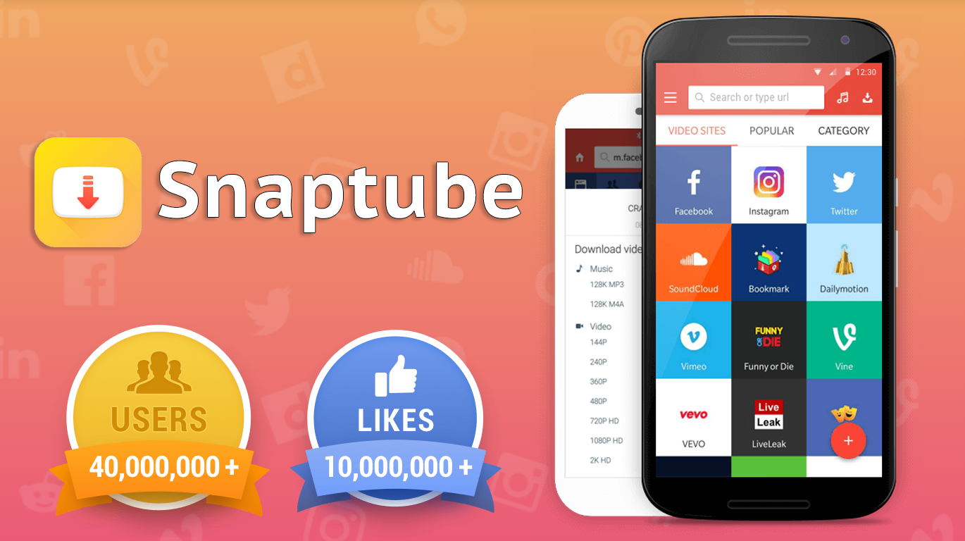 نتيجة بحث الصور عن ‪SnapTube 4.61.0.4611310 apk‬‏