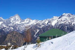 Auli- View of Himalayan mountains
