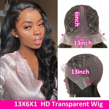 13X6X1 HD T part Transparent lace Wig