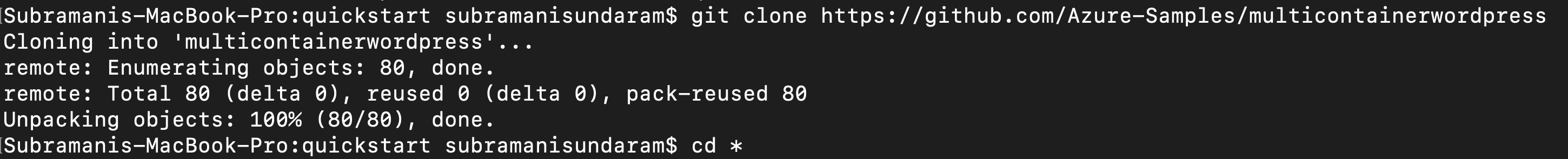 cloning wordpress docker