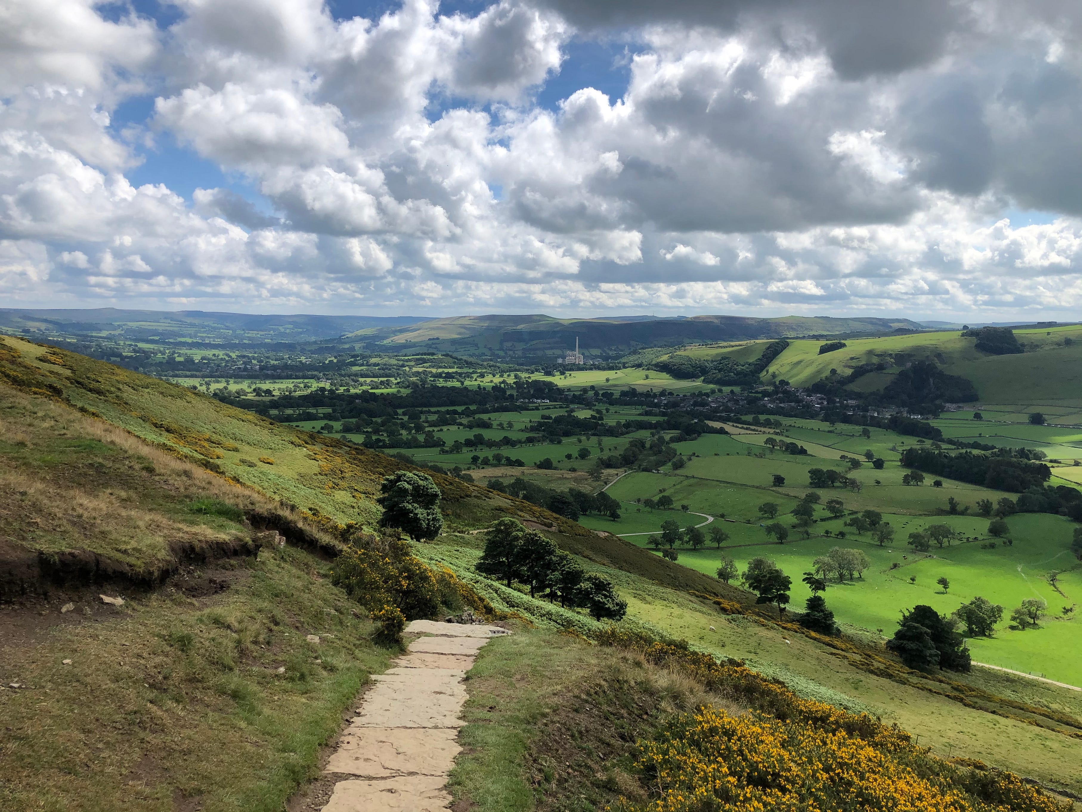 View from halfway down Mam Tor