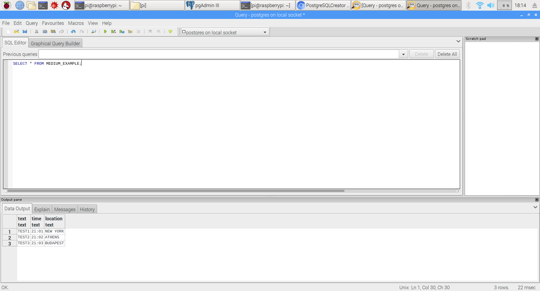 Basic Python Example with Jupyter Notebook and PostgreSQL on Raspberry ...