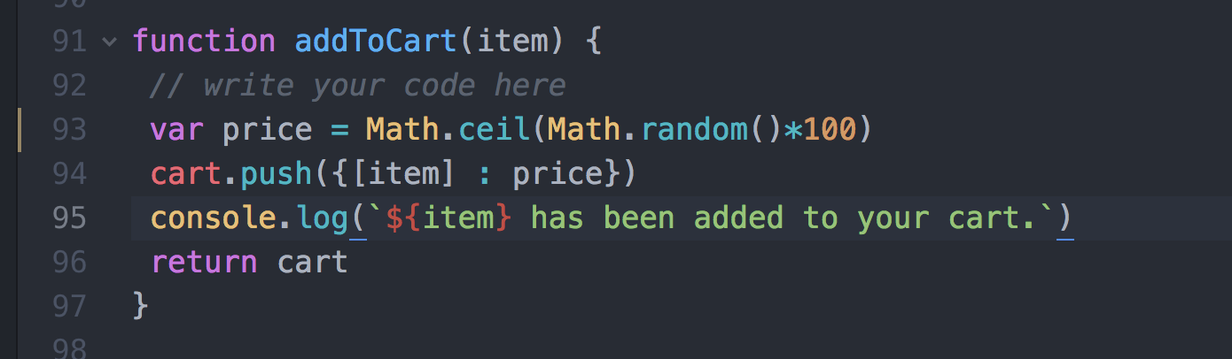 Online Shopping Lab Of Flatiron Bootcamp Prep Javascript