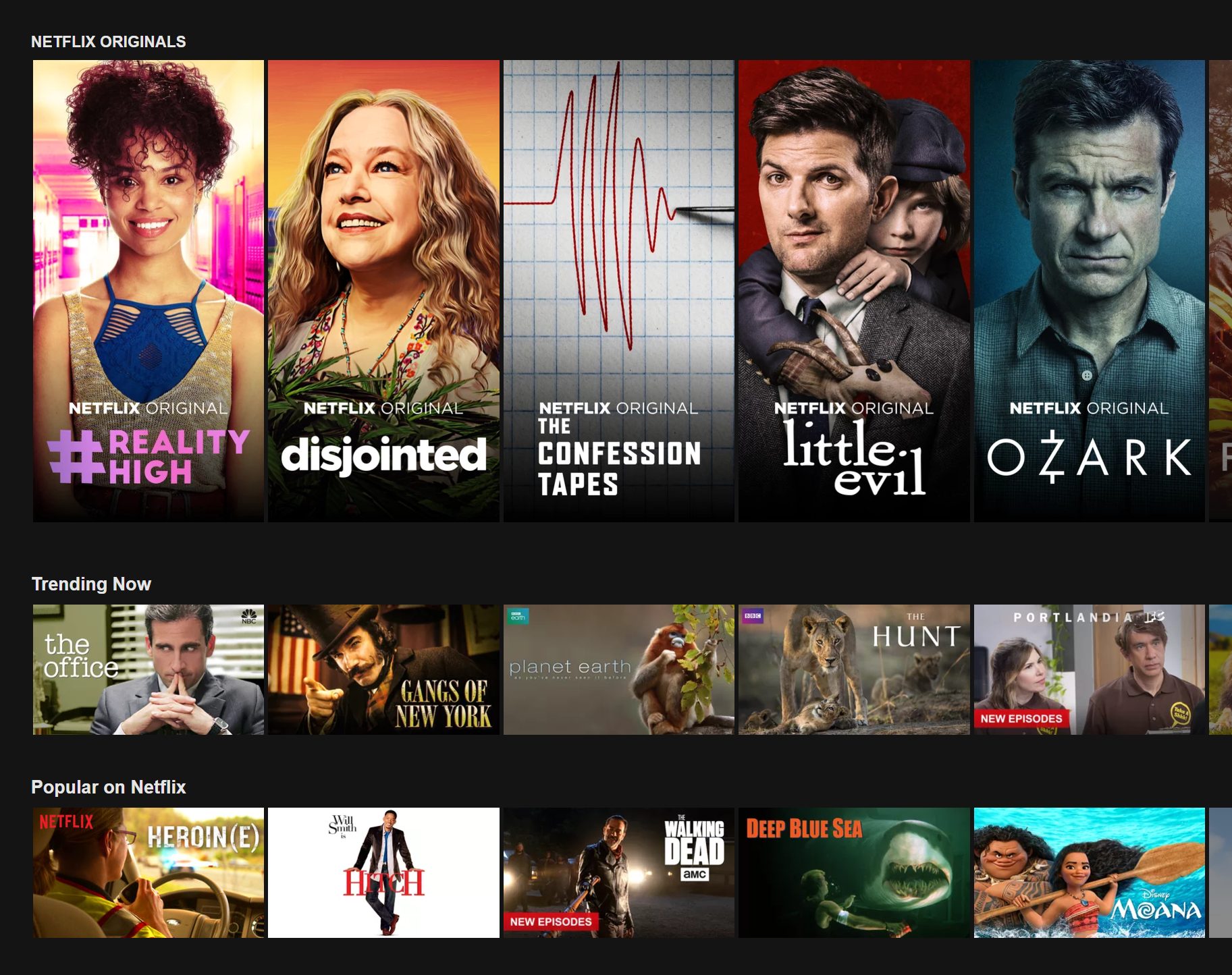 programs shown by netflix