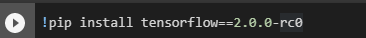 Installing Tensorflow