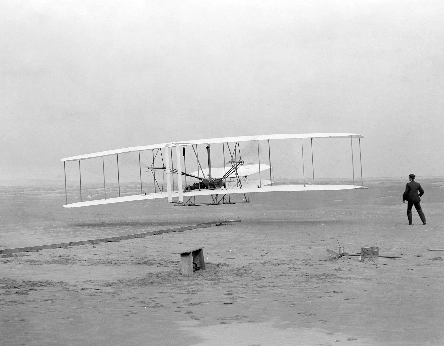 First Manned Flight by Wright Brothers