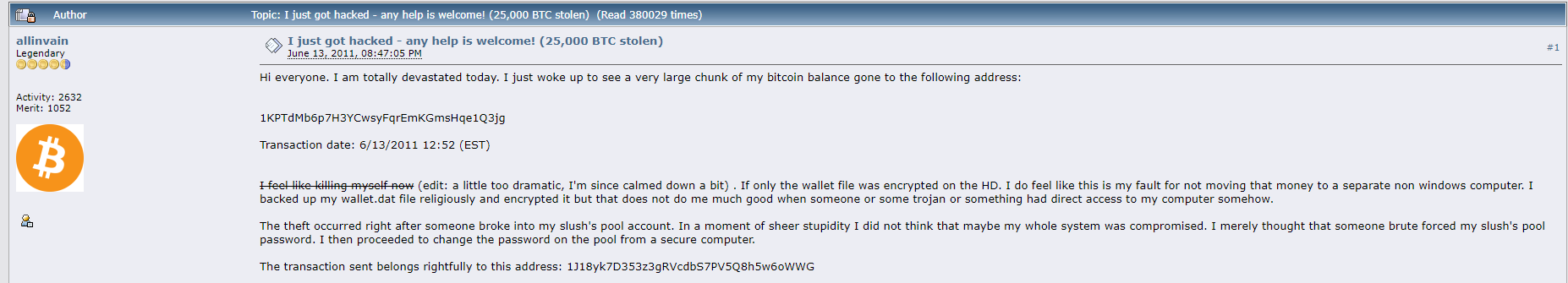 Bitcoin Down The Rabbit Hole Online Drama And Unsolved Mysteries - 