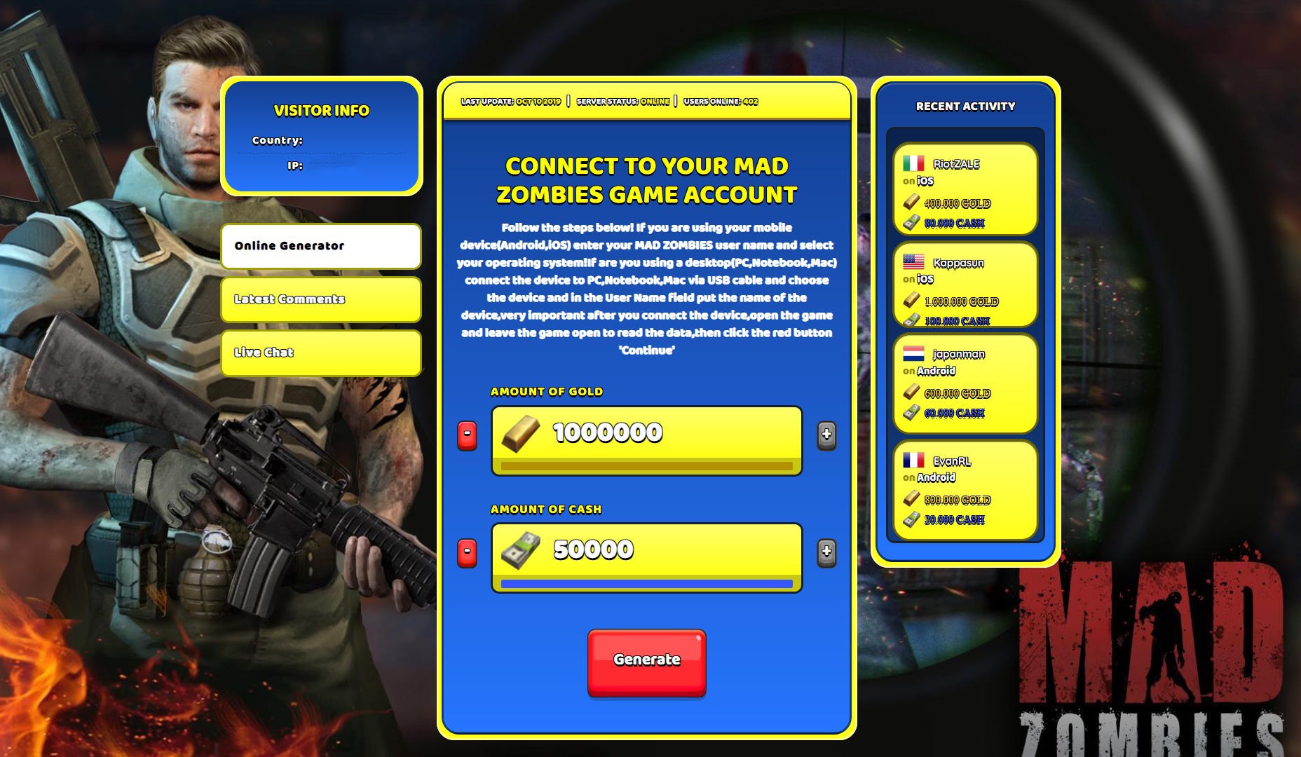 Mad Zombies Cheats Get Unlimited Gold And Cash Hack By Trapalear Medium