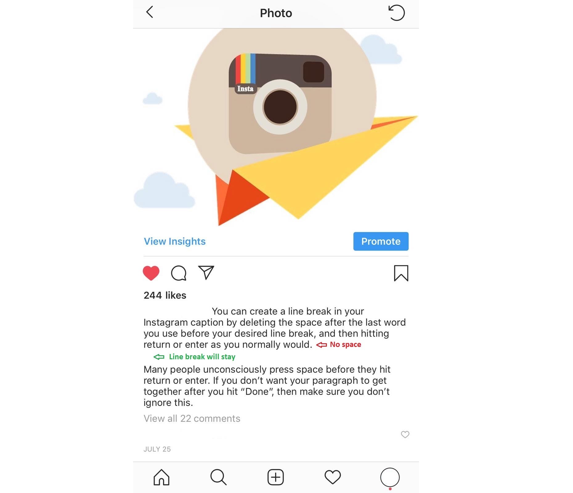 How to create line breaks on Instagram? | by Laura Venercher | Medium
