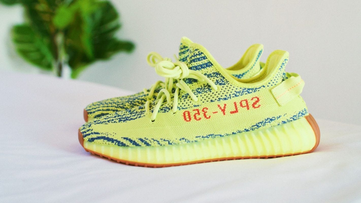bright green yeezys