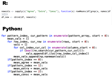 Using regular expressions to calculate scale means in Python and R | by ...