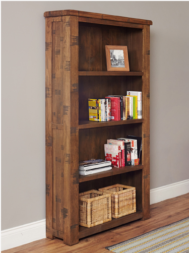 Solid Oak Tall Bookcase Furnituremenuk Medium