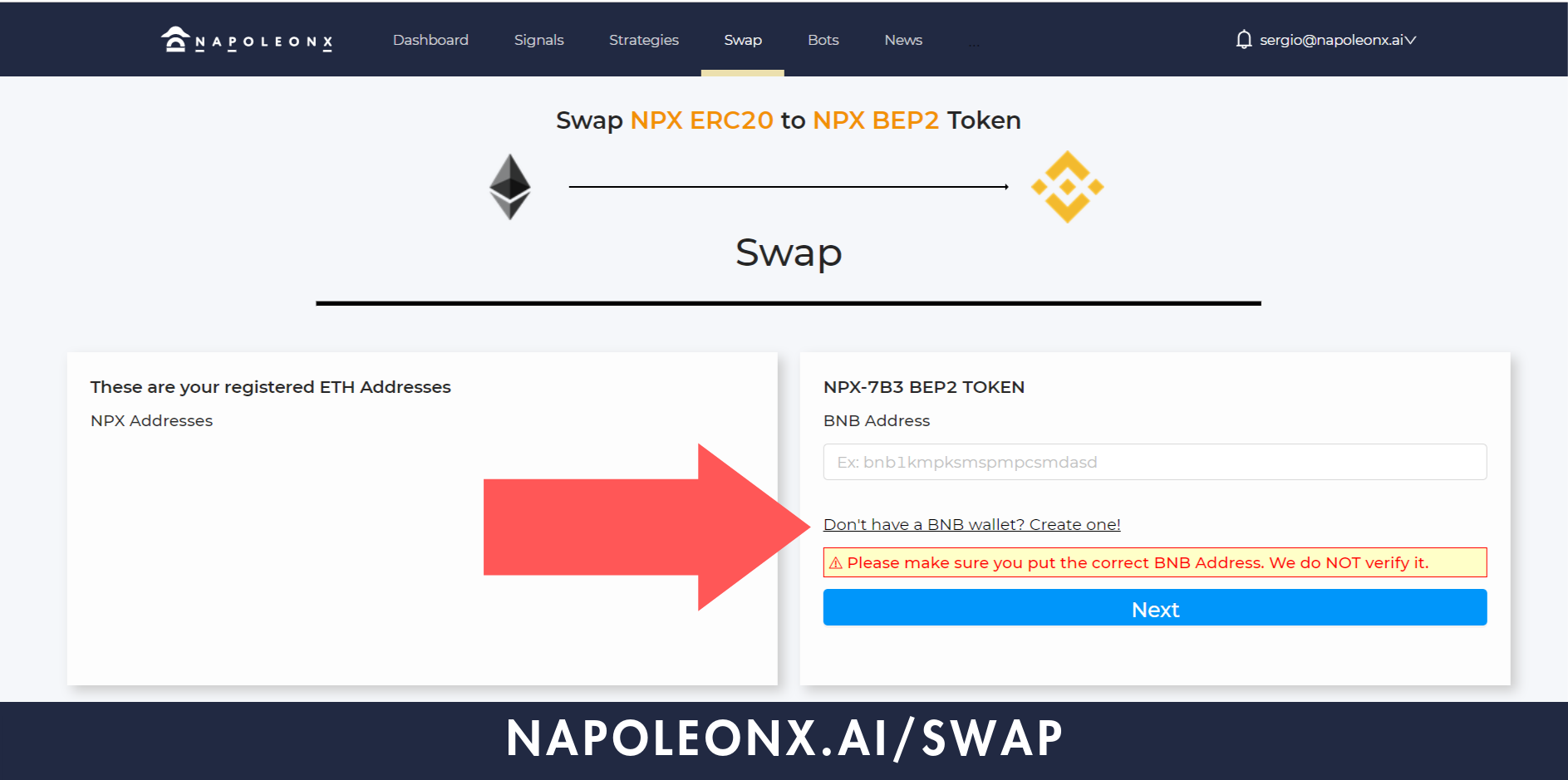 How to swap ERC20 NPX to BEP2 NPX | by Napoleon Group ...