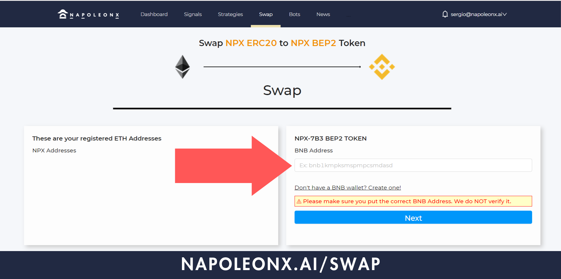 How to swap ERC20 NPX to BEP2 NPX | by Napoleon Group ...