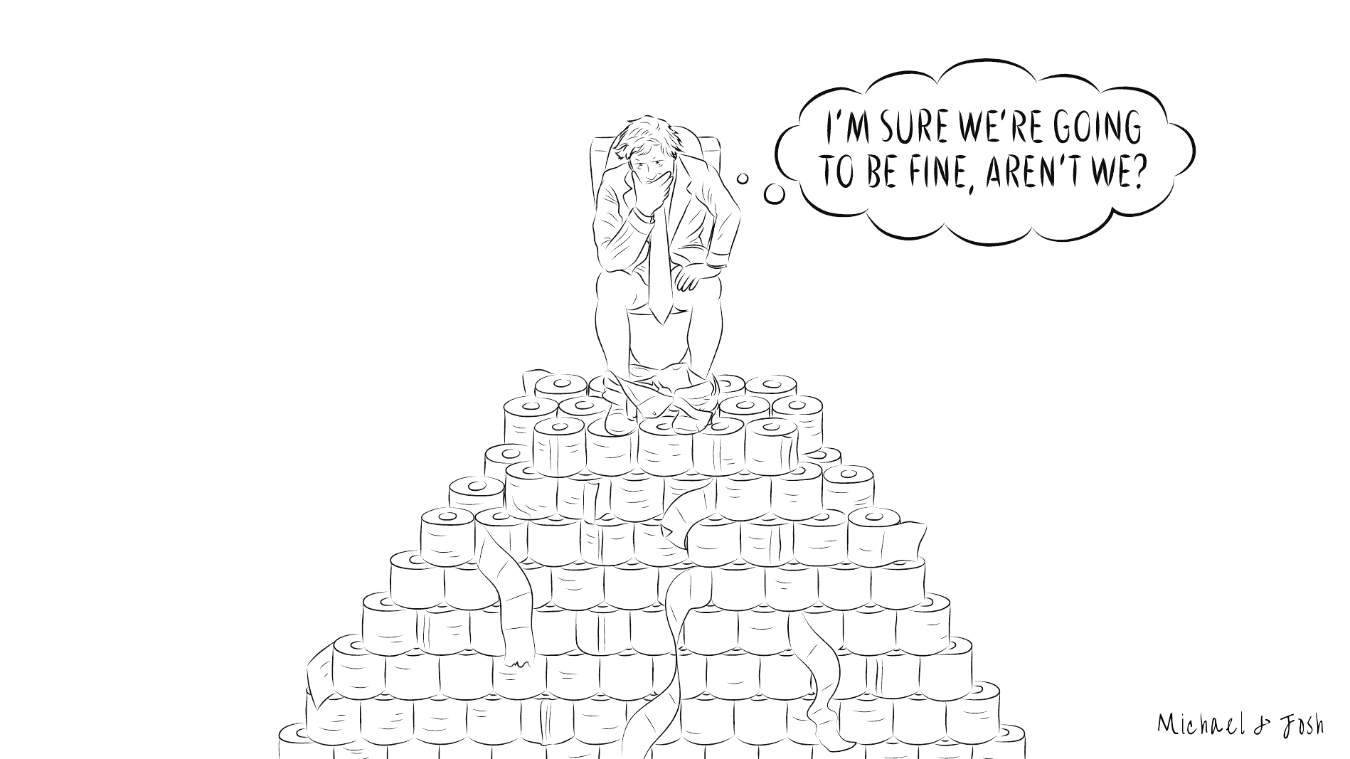 Boris Johnson Contemplates Toilet Roll By Michael De Groot Michaelandjosh Medium