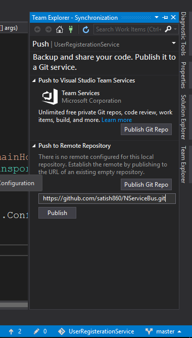 Adding Remote GIT Repository — Using Visual Studio | by satish1v | Medium