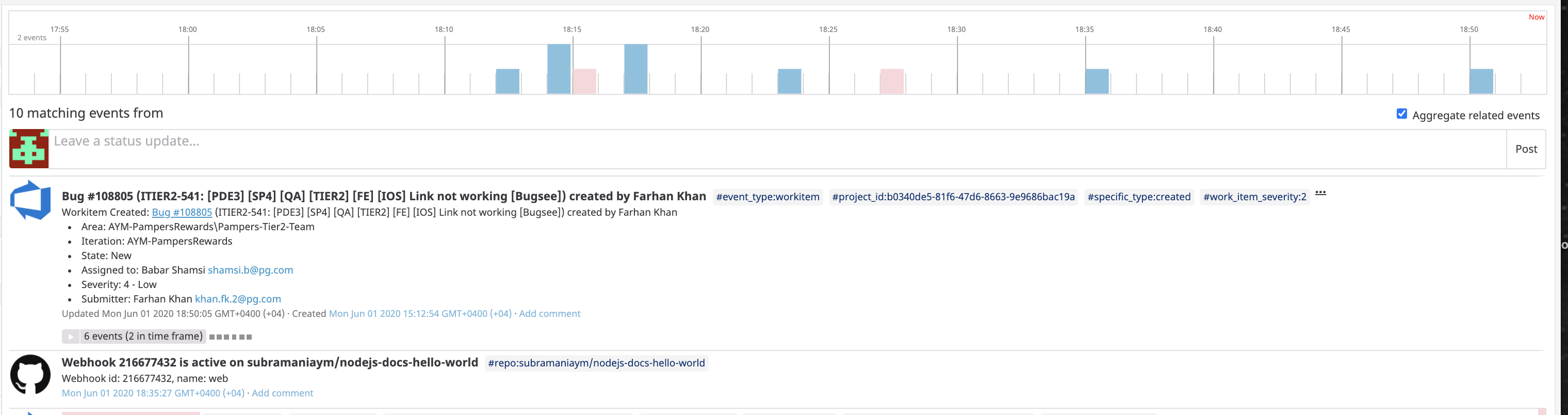 datadog events view