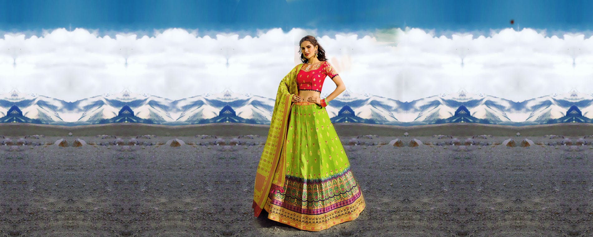 Stylish Ways To Drape A Dupatta On Lehenga Choli Rajwadi Medium