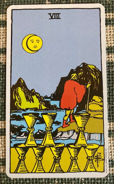 The Eight of Cups — 2022 Tarot Card of the Year | by Wren Wright | Medium