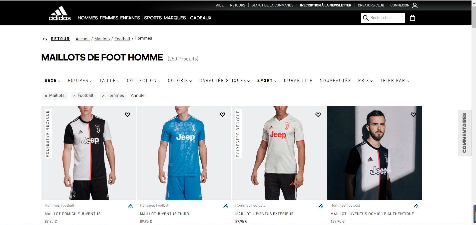 acheter maillot foot