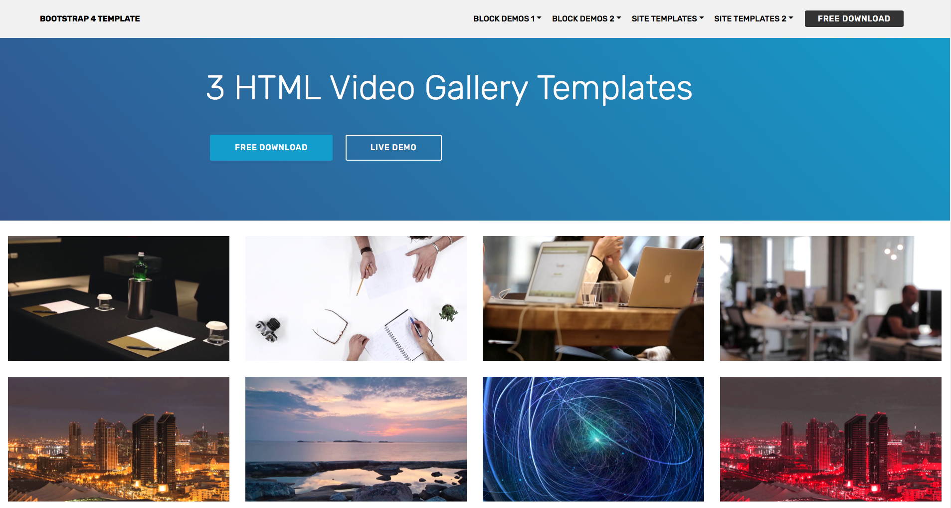 Bootstrap Video Gallery - coreparent