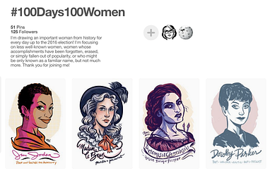 Drawing 100 Heroic Women In 100 Days By Wikimedia Medium