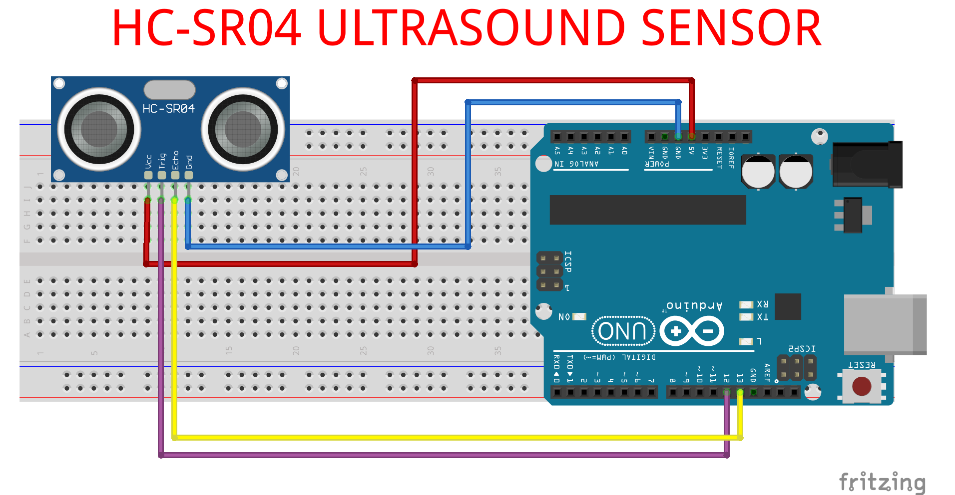 fritzing ultrasonic sensor