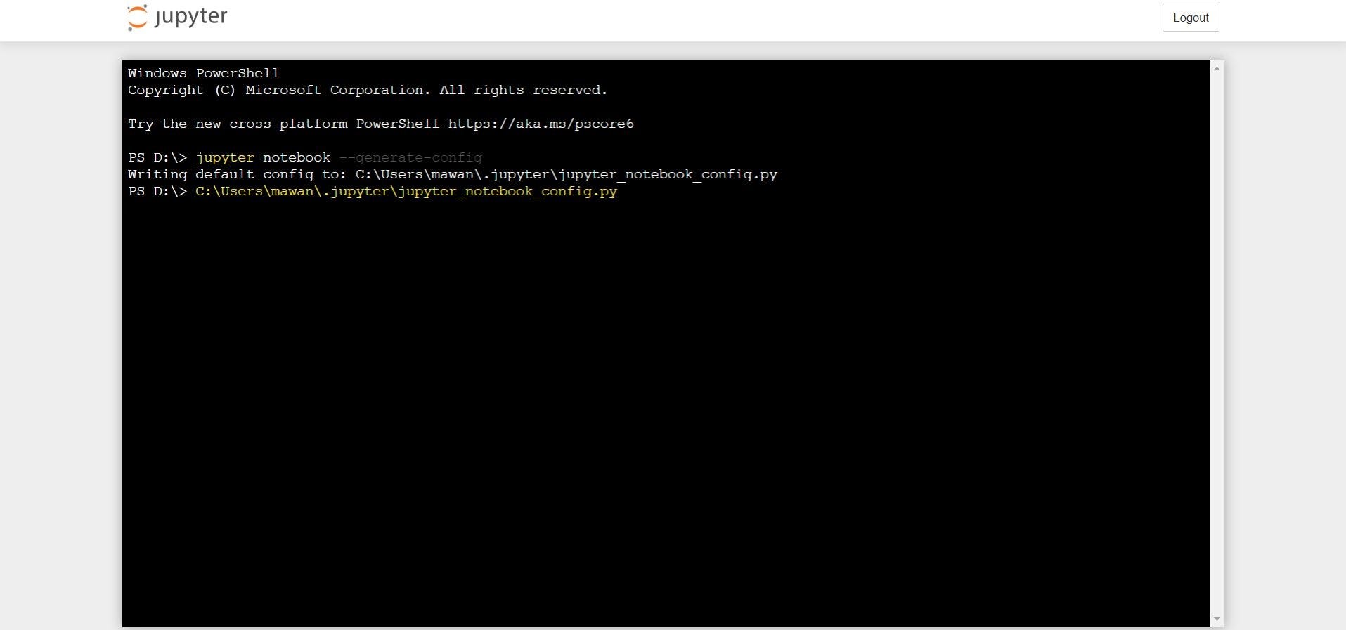 jupyter notebook open in terminal jupyter notebook open in terminal