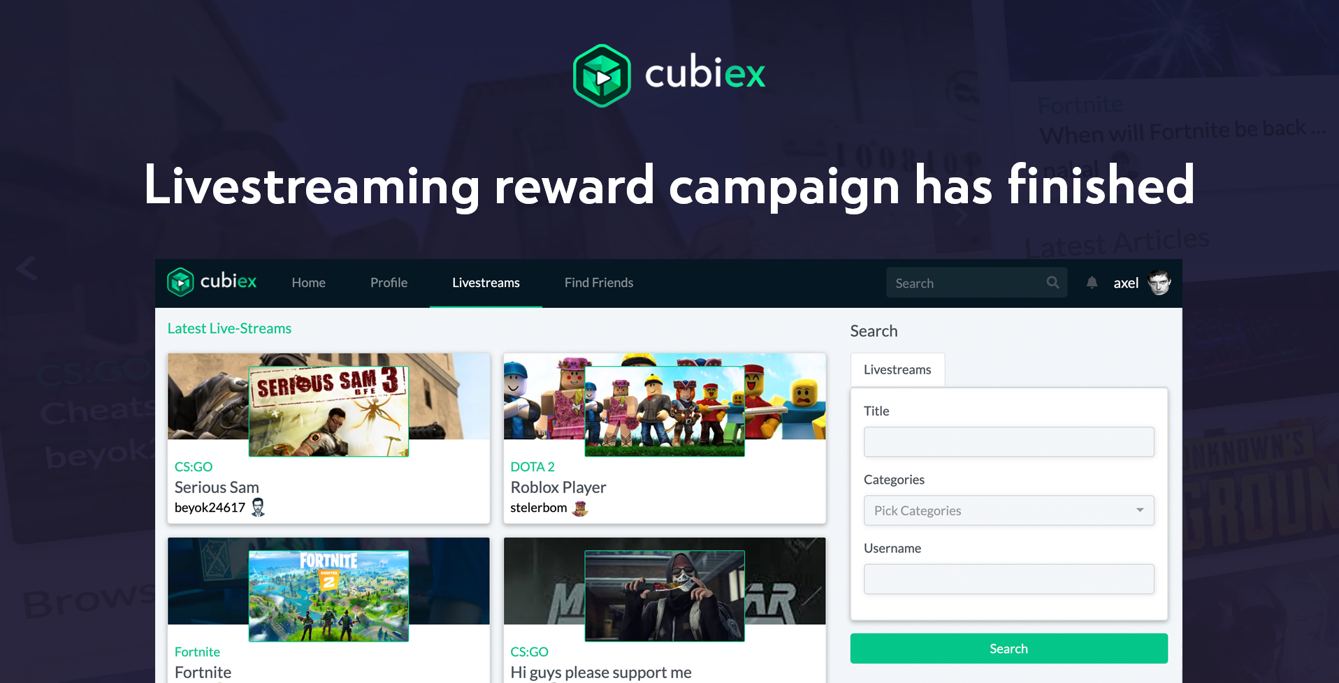 reward livestreaming