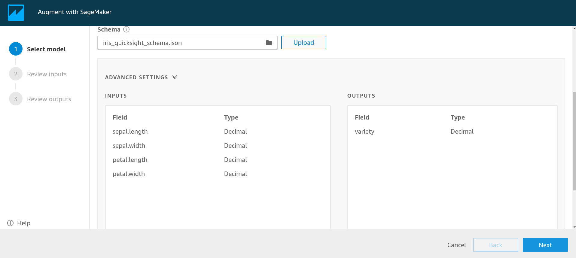 Integrating Amazon SageMaker Machine Learning models with QuickSight