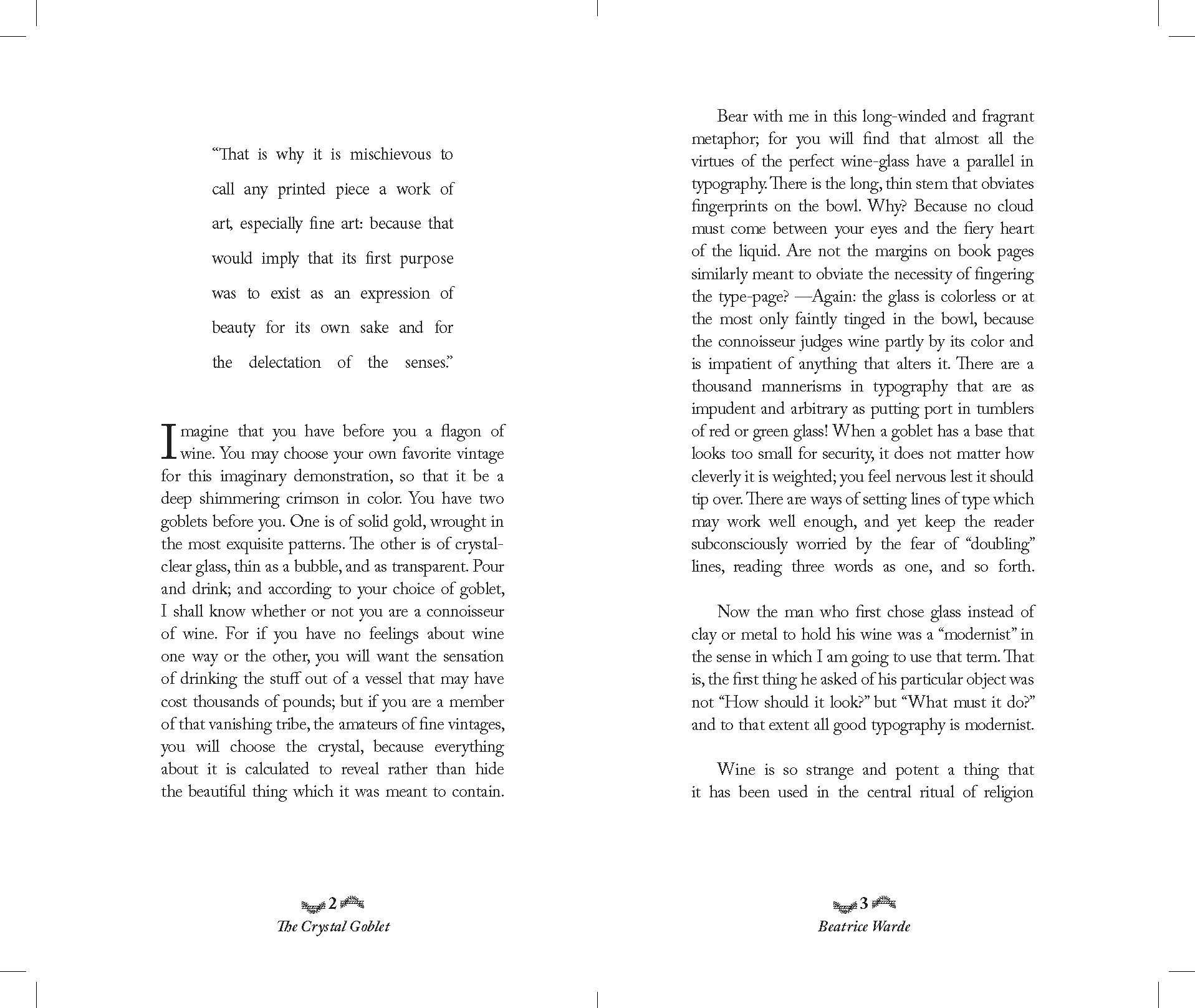 Traditional Typesetting Booklet. The design process for Beatrice Warde ...