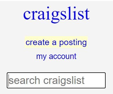 craigslist city select