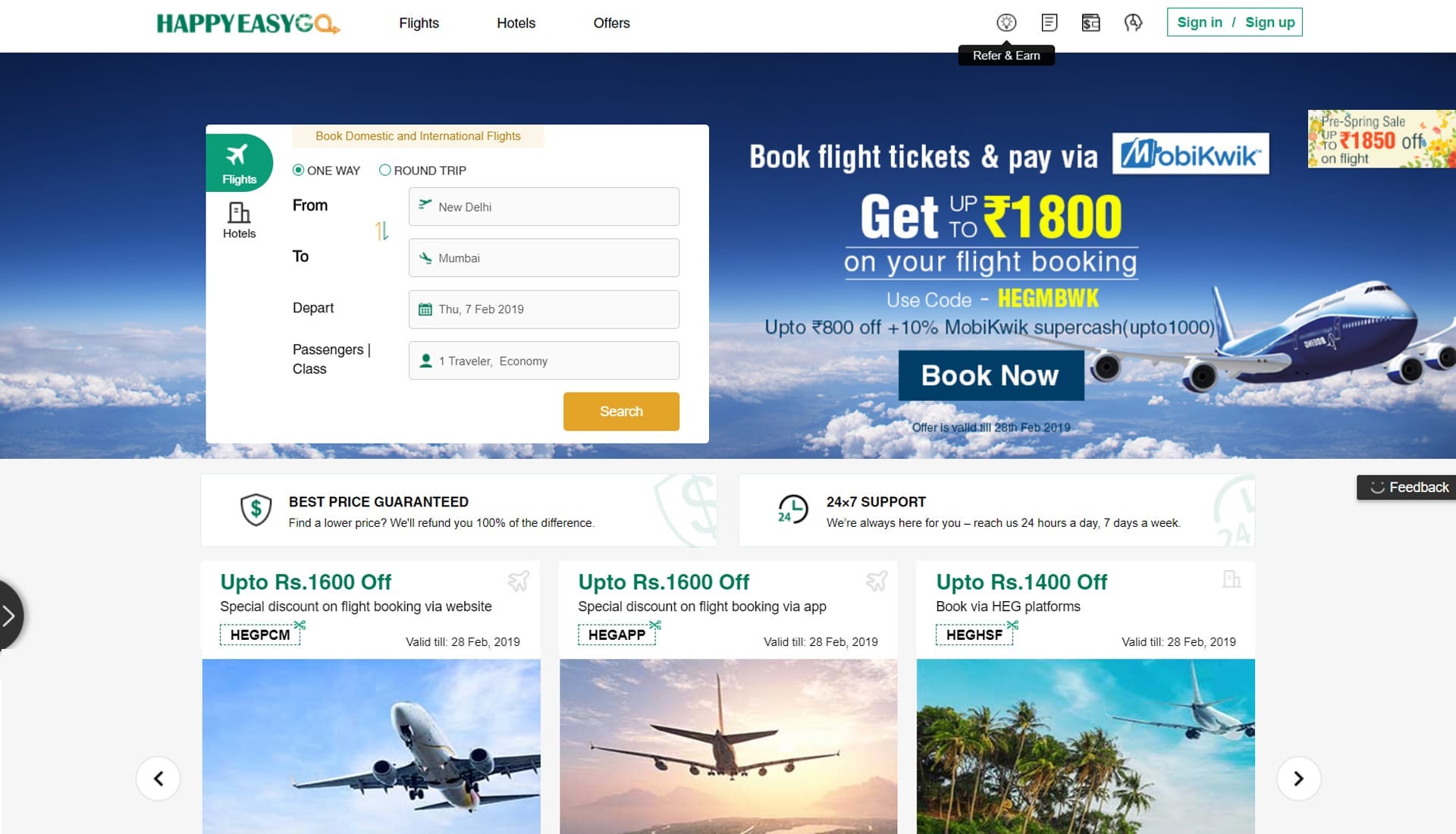 happy easy go new user offer